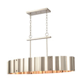 Clausten 37'' Wide 4-Light Linear Chandelier - Matte Nickel 89058/4 Elk Lighting