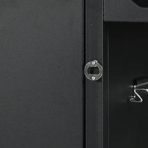 English Elm K&K Outdoor Kitchen Island with 304 Sink, Thick Stainless Top, Spice Rack, Trash Holder, Locking Wheels, BBQ Prep Station N707P270780B