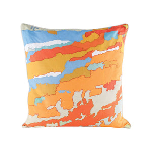 Orange Topography Pillow with Goose Down Insert 8906-007-C Elk Home