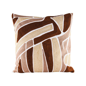 Brown Neutrals 24x24-inch Pillow with Goose Down Insert 8906-008-C Elk Home