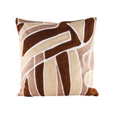 Brown Neutrals 24x24-inch Pillow with Goose Down Insert