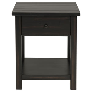 English Elm Castleton Farmhouse Pine Living Room Coffee and End Table Set with Worn Wood Finish B062S01639