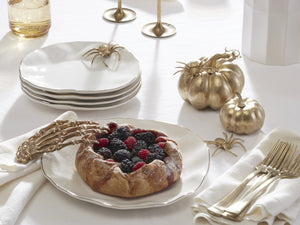 Lenox Blue Bay Porcelain Dinnerware Set with Gold Accent Rim and Elegant Motifs for Stylish Dining White 890713