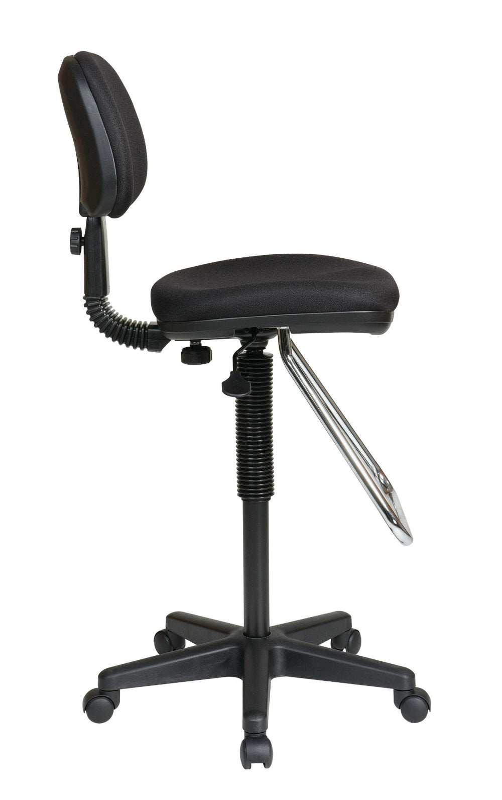 OSP Home Furnishings Economical Fabric Office Chair with Chrome Footrest Swivel Seat and Pneumatic Height Adjust DC430-231
