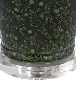 Currey & Company Junko Green Table Lamp - Artisanal Terracotta Design With Antique Brass, Crystal Base & Elegant Shade Green Terracotta ,Optic Crystal 6000-1032-currey-company