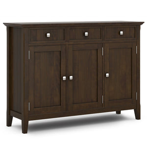English Elm Acadian Solid Wood Storage Cabinet with Tempered Glass Doors for Entryway or Dining B136P436055