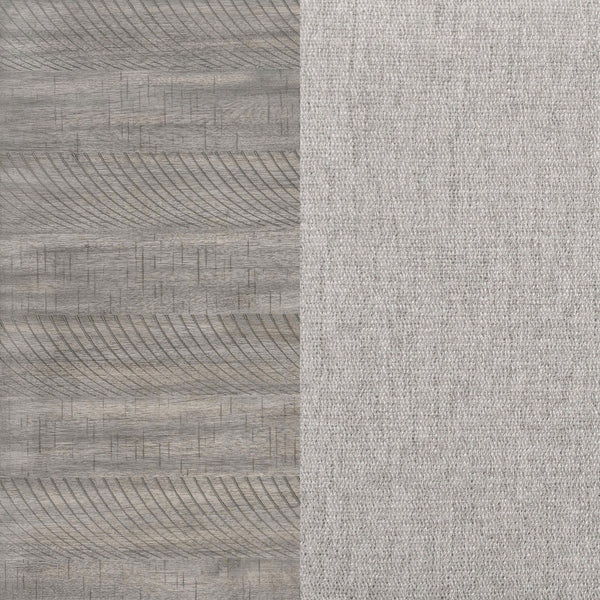 English Elm Centera Stylish 7-Piece Dining Table Set With Extension Leaf & Plush Dove-Gray Upholstered Chairs B062S01226