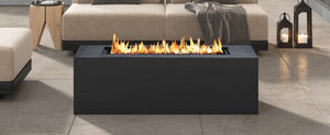 English Elm U_style Outdoor Propane Fire Pit Mgo Body 40000 Btu Patio Heater with Cover Black N711P410545B