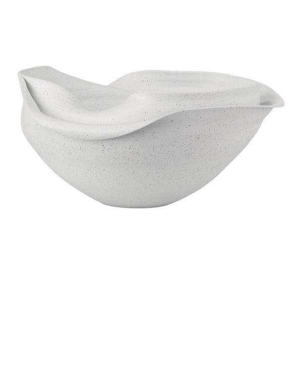Currey & Company Grandeur Bowl - Handcrafted Beige Porcelain With Organic Artistry And Sculptural Movement Design White Porcelain 1200-1007-currey-company