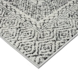 Madison Park Kenzie Global Inspired Moroccan Bordered Global Woven Area Rug MP35-8071 Grey/Cream