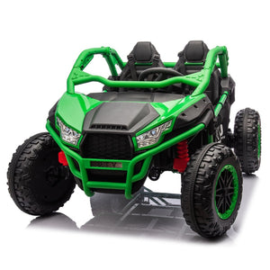English Elm 24v Two Seater Kids Utv with Parental Remote Dual Motors Four Wheel Suspension Led Green W1578P198435