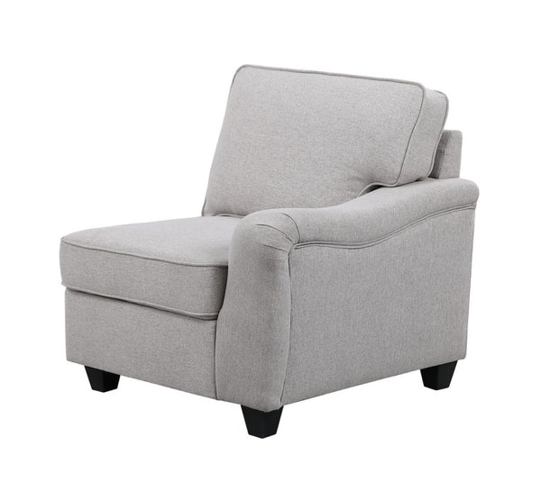 English Elm Leo 8 Piece Modular Sectional Sofa with Ottoman in Soft Linen for Living Rooms B061S00306
