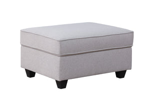 English Elm Cooper Modular Linen Sectional Sofa with Ottoman Cupholders and Reversible Layout B061S00390