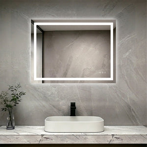 English Elm 40" Dimmable Led Vanity Mirror with Front Back Lighting Anti-fog and Three Color Modes W1920P493137