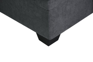 English Elm Lucca Tufted Fabric Sectional Sleeper Sofa with Reversible Chaise and Hidden Storage B061S00052