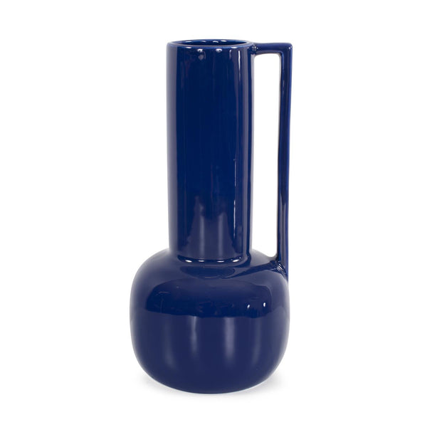 Howard Elliott Bella Elegant Ceramic Pitcher With Glossy Deep Blue Finish For Timeless Table Settings And Decor Blue Ceramic 89154-howard-elliott