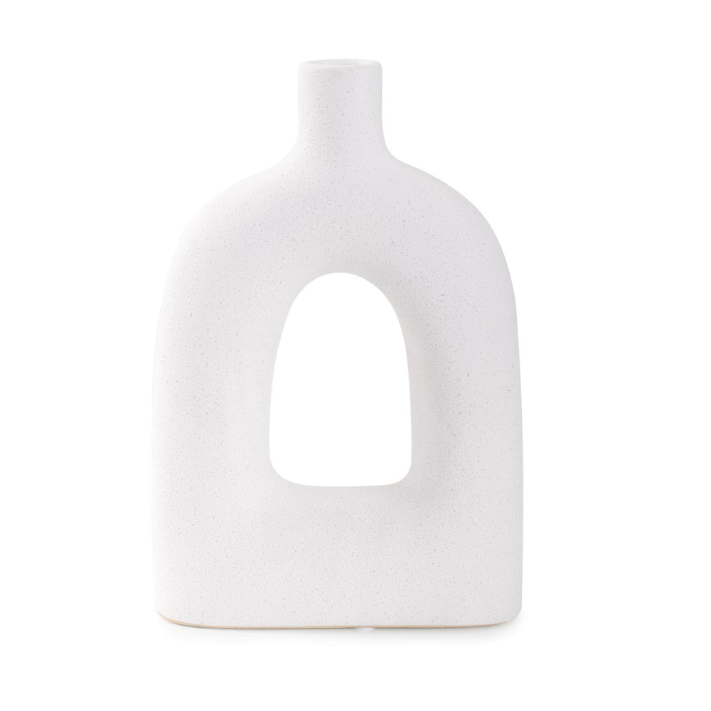 Howard Elliott Aase Ceramic Vase - Off-white Textured Design For Natural Elegance And Visual Depth In Home Decor White Ceramic 89181-howard-elliott