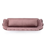 Christopher Knight Home® - Noble House - Reitz Modern Glam Velvet Channel Stitch 3 Seater Shell Sofa