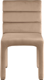 Kai Beige Velvet Dining Chair 891Beige-C Meridian Furniture