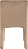 Kai Beige Velvet Dining Chair 891Beige-C Meridian Furniture