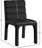 Kai Navy Velvet Dining Chair 891Black-C Meridian Furniture