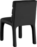 Kai Navy Velvet Dining Chair 891Black-C Meridian Furniture