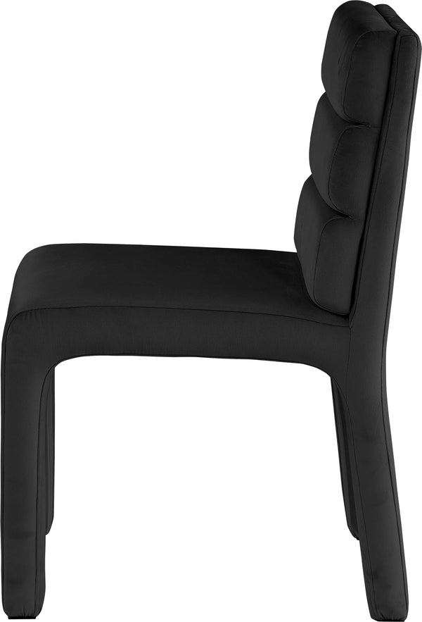 Kai Navy Velvet Dining Chair 891Black-C Meridian Furniture
