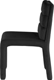 Kai Navy Velvet Dining Chair 891Black-C Meridian Furniture