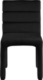 Kai Navy Velvet Dining Chair 891Black-C Meridian Furniture