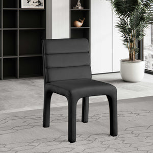 Kai Navy Velvet Dining Chair 891Black-C Meridian Furniture