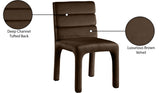 Kai Brown Velvet Dining Chair 891Brown-C Meridian Furniture