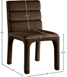 Kai Brown Velvet Dining Chair 891Brown-C Meridian Furniture