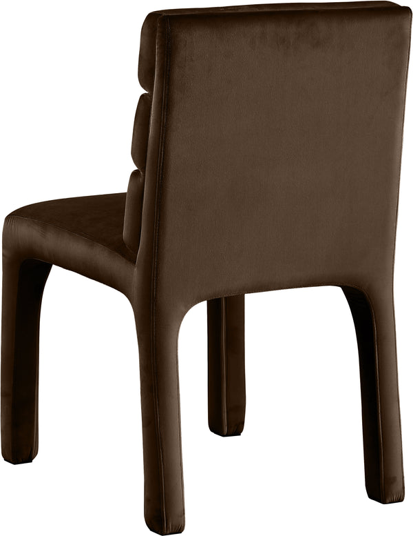 Kai Brown Velvet Dining Chair 891Brown-C Meridian Furniture