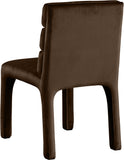 Kai Brown Velvet Dining Chair 891Brown-C Meridian Furniture