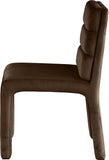 Kai Brown Velvet Dining Chair 891Brown-C Meridian Furniture