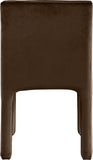 Kai Brown Velvet Dining Chair 891Brown-C Meridian Furniture