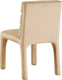 Kai Cognac Velvet Dining Chair 891Camel-C Meridian Furniture