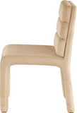 Kai Cognac Velvet Dining Chair 891Camel-C Meridian Furniture