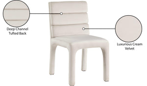 Kai Cream Velvet Dining Chair 891Cream-C Meridian Furniture