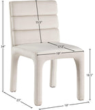 Kai Cream Velvet Dining Chair 891Cream-C Meridian Furniture