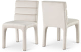 Kai Cream Velvet Dining Chair 891Cream-C Meridian Furniture