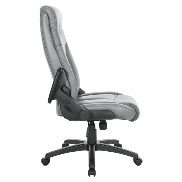 OSP Home Furnishings Exec Bonded Leather High Back Office Chair with Lumbar Support and Ergonomic Adjustability EC90200-EC42
