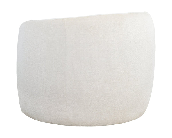 Sunpan Mircea Lounge Chair - Curved Sculptural Design for Contemporary Living Spaces, Stylish Comfort Bergen Ivory