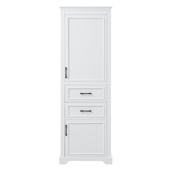 English Elm 71-inch Freestanding Bathroom Vanity with Soft-Close Doors, Adjustable Shelves, Drawers & Anti-Tip Stability N729P335588K