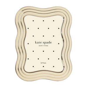 Lenox South Street Kate Spade Sculptural Wavy Metal Photo Frame with Polished Glam Finish 5x7 Gold 892112
