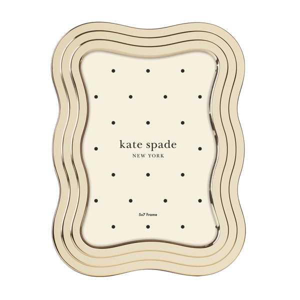 Lenox South Street Kate Spade Sculptural Wavy Metal Photo Frame with Polished Glam Finish 5x7 Gold 892112