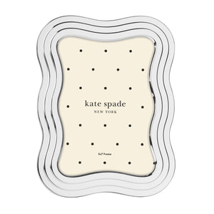 Lenox South Street Kate Spade Sculptural Wavy Metal Photo Frame with Polished Glam Finish 5x7 Silver 892113