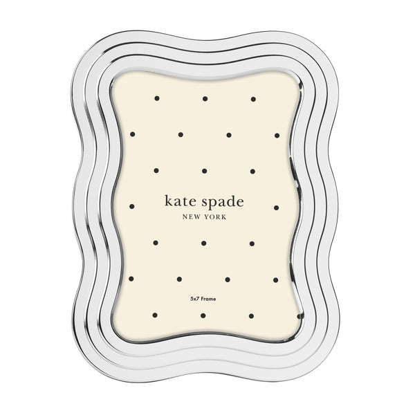 Lenox South Street Kate Spade Sculptural Wavy Metal Photo Frame with Polished Glam Finish 5x7 Silver 892113
