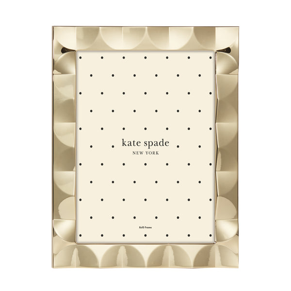 Lenox South Street Scalloped Metal Photo Frame Glam Vanity Boutique Display for 8x10 Prints Gold 892114
