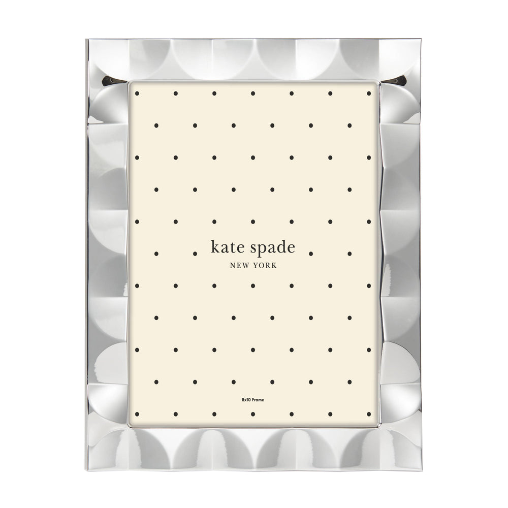 Lenox South Street Scalloped Metal Photo Frame Glam Vanity Boutique Display for 8x10 Prints Silver 892115